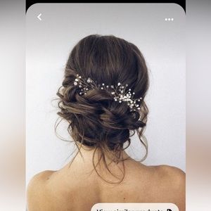 Bridal hair comb (pearl / gold)